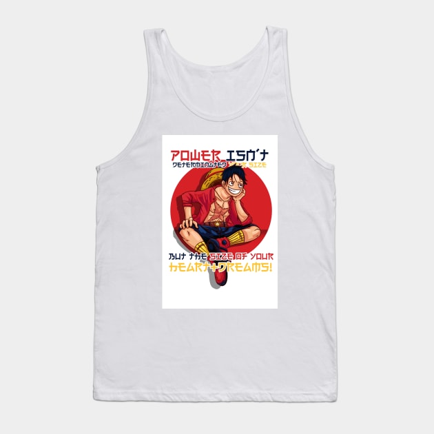 Motivational Sayings - Monkey D Luffy Tank Top by Ketchup on Cloth